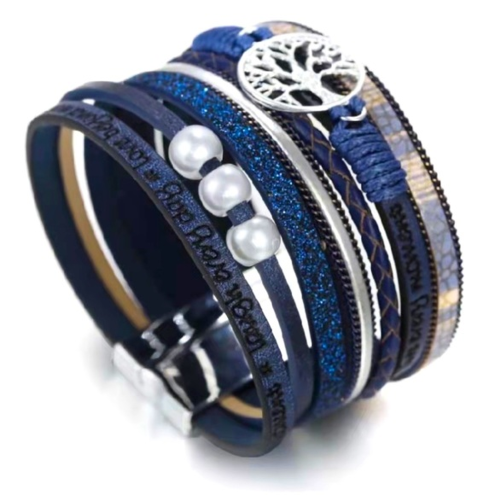 ❤️ 2 for 25❤️Blue boho multilayered‎ bracelet